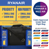 5 Cities (40x20x25cm) Ryanair Approved Hand Luggage Holdall Flight Bag, Under Seat Cabin Holdall – Take The Max On Board