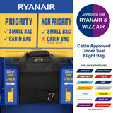 Aerolite (40x20x25cm) Approved for Ryanair Free Allowance, With 5 Years Guarantee, New and Improved 2025 Holdall Cabin Luggage Under Seat Flight Bag