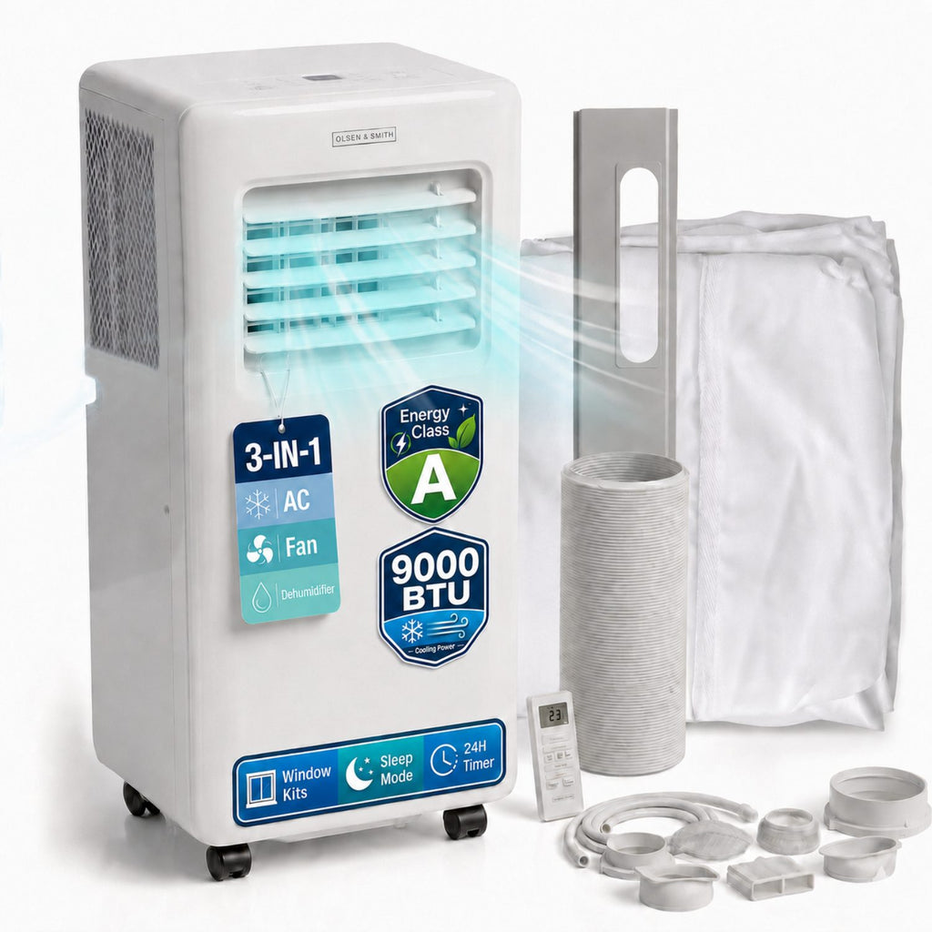 Olsen & Smith 9000 BTU 3-in-1 Portable Air Conditioning Unit, Air Cond ...