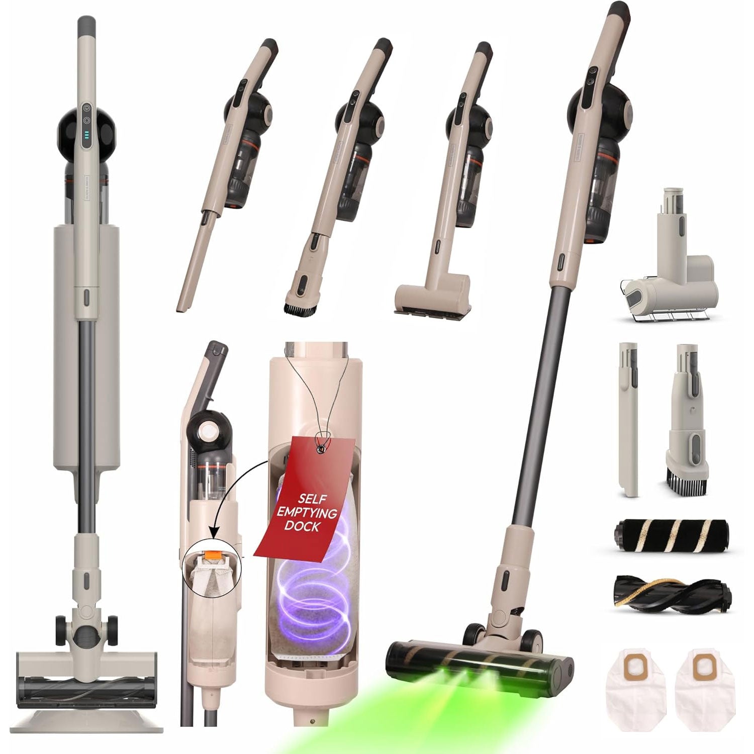 Olsen & Smith Cordless Self Emptying Stick Vacuum 250W