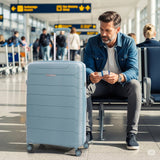 Aerolite Premium PP 3-Piece Luggage Set, Lightweight Polypropylene Hard Shell Suitcases with 4 Dual Spinner Wheels & TSA Lock, Expandable Cabin (21”), Medium (24”), Large (28”), Expandable Carry-On Case Included – Sage