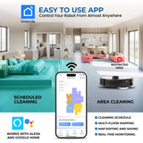 Olsen & Smith Smart Robot Vacuum Cleaner with Mop – 6500Pa Suction, Laser Navigation, Auto Empty, Self-Charging Station, APP & Voice Control – Pet Hair & Hard Floor, Carpet Cleaning