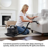 Olsen & Smith 1600W Portable Spot Cleaner Vacuum – Compact Deep Cleaning Machine for Carpets, Upholstery & Car Interiors with Dual Water Tanks, Steam Function & Multi-Tool Accessories