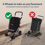 Hoppa 74L Expandable Lightweight Shopping Trolley 2025 model, Hard Wearing & Foldaway Push/Pull Cart for Easy Storage With 1 Year Guarantee