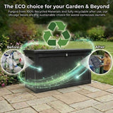 Olsen & Smith 980L XXL Garden Storage Box – Extra Large Outdoor Storage Chest, 100% Recycled Plastic, Weather Resistant Heavy Duty Cushion Storage Box with Padlock & Wood Effect