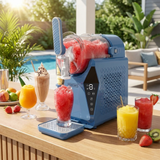 Olsen & Smith Slushie Machine & Frozen Drink Maker – 3-in-1 Slushy, Soft Serve Ice Cream & Drinks Chiller Machine for Cocktails, Milkshakes, Frappes & Iced Coffee (Blue)