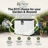 Olsen & Smith 880L Outdoor Storage Shed – Lockable Weatherproof Garden Storage Box with Double Doors & Lift-Up Lid, Plastic Bike Store, Tool, BBQ & Cushion Storage, Recyclable ReNew Build
