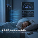 Olsen & Smith 36 Inch 27dB Ultra-Powerful & Silent Tower Fan – Smart Bladeless Design with Remote, 4 Speed Modes, 90° Oscillation, 12H Timer, LED Display – Matte Black