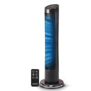 Olsen & Smith Silent Tower Fan with Remote – Quiet Fan for Bedroom & Sleeping, 4 Speed Modes, Sleep Mode, 82° Oscillation, 12H Timer, Bladeless Design – Matte Black
