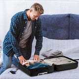 Aerolite 55cm Lightweight Hard Shell 8 Wheels Cabin Suitcase 21" (55x35x20cm), Approved for Ryanair (Priority), easyJet Plus, British Airways, Virgin Atlantic, Jet2 and More - Packed Direct UK