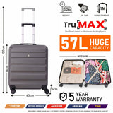 Aerolite (56x45x25cm) Easyjet Maximum Lightweight Hard Shell Cabin Hand Luggage, Maximum Possible Allowance for EasyJet & British Airways - Packed Direct UK
