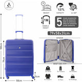 Aerolite Large 29" Large Lightweight Hard Shell Luggage Suitcase with 4 Spinner Wheels for 360 Degree Manoeuvrability, (79x58x31cm) - Packed Direct UK
