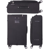 Aerolite Lightweight 55cm 4 Wheel Travel Carry On Hand Cabin Luggage Suitcase Navy Blue Plum Approved for easyJet British Airways Ryanair and More - Packed Direct UK