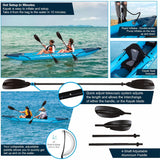 Aqua Spirit Inflatable Kayak, 10'5”/13’5”/1 or 2 Person Complete Kayak Kit with Paddle, Backpack, Double-Action Pump and more accessories, For Adult Beginners/Experts - 3 Years Brand Warranty - Packed Direct UK