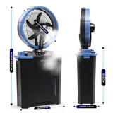 Olsen & Smith 10" Cordless Misting Fan with 9L Water Tank – Portable Rechargeable Cooling Fan with Oscillation, Remote Control & USB Charging for Indoor Outdoor Home, Office & Camping