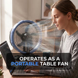 Olsen & Smith 10" Cordless Misting Fan with 9L Water Tank – Portable Rechargeable Cooling Fan with Oscillation, Remote Control & USB Charging for Indoor Outdoor Home, Office & Camping