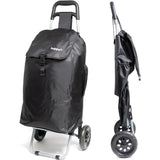 Hoppa 57Ltr Lightweight Shopping Trolley 2024 model, Hard Wearing & Foldaway Push/Pull Cart for Easy Storage With 1 Year Guarantee - Packed Direct UK