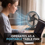 Olsen & Smith 10 Inch Cordless Spray Fan with 9L Water Tank – Portable Rechargeable Misting Cooling Fan with Oscillation, Remote Control & USB Charging for Indoor Outdoor Home, Garden & Camping