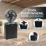 Olsen & Smith 10 Inch Cordless Spray Fan with 9L Water Tank – Portable Rechargeable Misting Cooling Fan with Oscillation, Remote Control & USB Charging for Indoor Outdoor Home, Garden & Camping