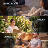Olsen & Smith 10 Inch Cordless Spray Fan with 9L Water Tank – Portable Rechargeable Misting Cooling Fan with Oscillation, Remote Control & USB Charging for Indoor Outdoor Home, Garden & Camping