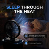 Olsen & Smith 16" Cordless Misting Fan with HUGE 22L Water Tank, Rechargeable Portable Patio Cooling Fan with Oscillation, Wheels, Remote, Indoor & Outdoor, Garden, Camping, BBQ