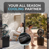 Olsen & Smith 16 Inch Cordless Spray Fan with 22L Water Tank – Portable Rechargeable Cooling Fan with Oscillation, Remote Control & Wheels for Indoor Outdoor Home, Garden & Camping