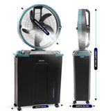 Olsen & Smith 16 Inch Cordless Spray Fan with 22L Water Tank – Portable Rechargeable Cooling Fan with Oscillation, Remote Control & Wheels for Indoor Outdoor Home, Garden & Camping
