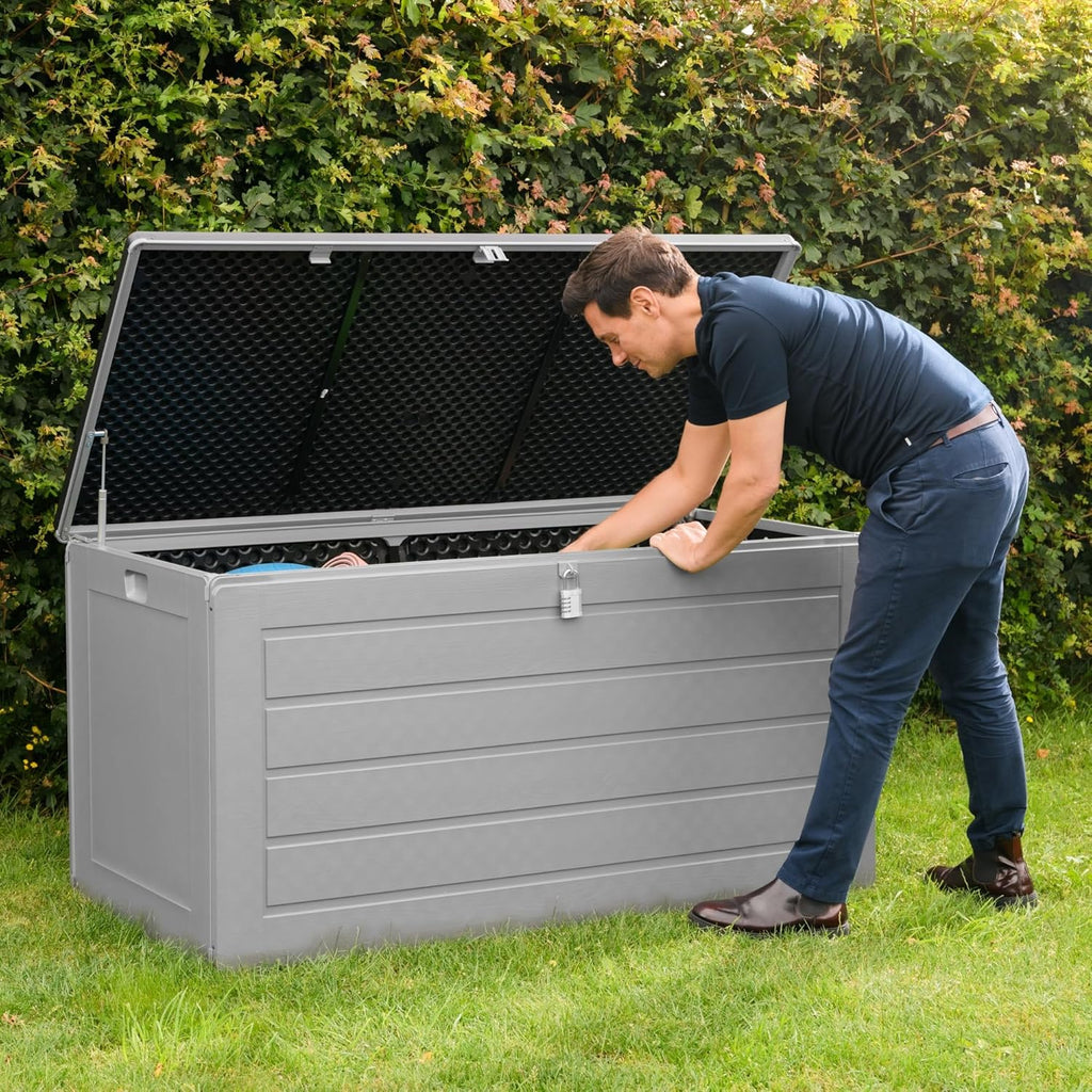 Olsen & Smith 680L MASSIVE Capacity Outdoor Garden Storage Box Plastic ...