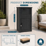 Olsen & Smith Outdoor Parcel Box – Secure Lockable Delivery Post Box with Anti-Theft Posting Slot, 90L Compartment, Combination Padlock, Recycled Polypropylene, Weatherproof Freestanding Design (Anthracite)