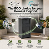 Olsen & Smith Outdoor Parcel Box – Secure Lockable Delivery Post Box with Anti-Theft Posting Slot, 90L Compartment, Combination Padlock, Recycled Polypropylene, Weatherproof Freestanding Design (Anthracite)
