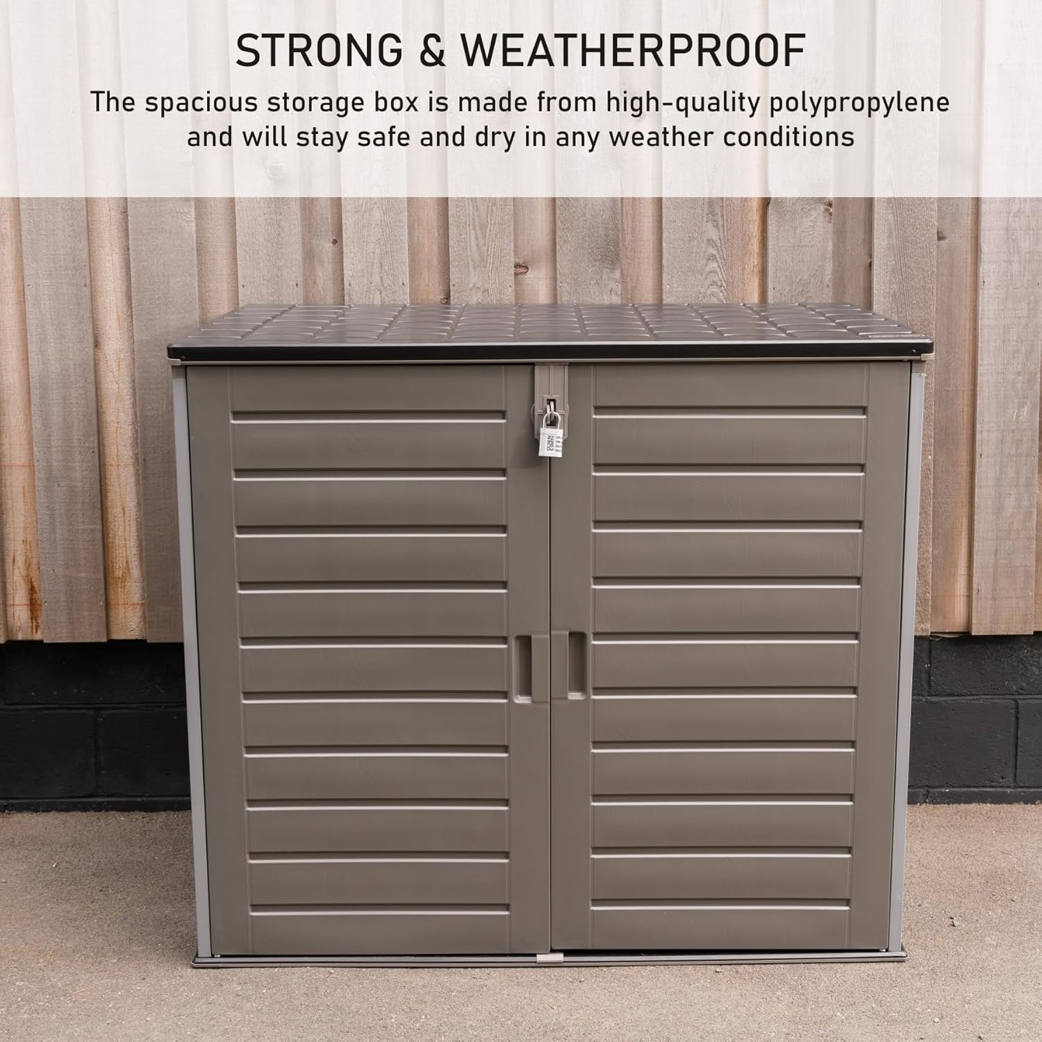 Olsen & Smith MASSIVE Capacity 1170L Outdoor Garden Storage Box Plasti ...