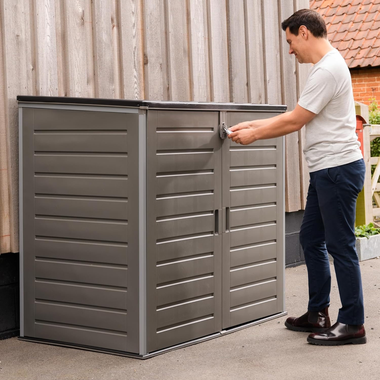 Olsen & Smith MASSIVE Capacity 1170L Outdoor Garden Storage Box Plasti ...
