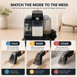Olsen & Smith 1600W Portable Spot Cleaner Vacuum – Compact Deep Cleaning Machine for Carpets, Upholstery & Car Interiors with Dual Water Tanks, Steam Function & Multi-Tool Accessories