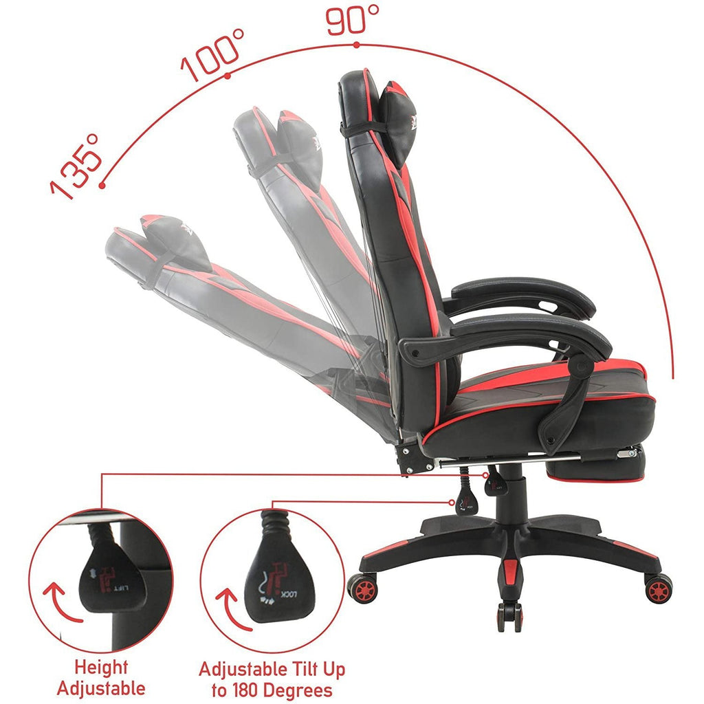 XTREME Gaming Chair (Black/Red) & Electric Desk Packed Direct UK