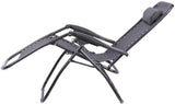 3 Piece Zero Gravity Reclining Garden Patio Deck Chair Sun Lounger, 2 Chair & Table Set, Black - Packed Direct UK