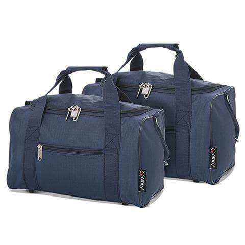 5 Cities (35x20x20cm) Hand Luggage Holdall Flight Bag (x2 Set) - Packed Direct UK