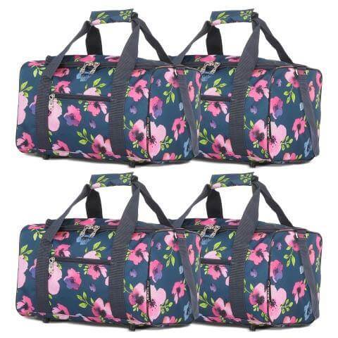 5 Cities (35x20x20cm) Hand Luggage Holdall Flight Bag (x4 Set) - Packed Direct UK