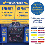 5 Cities (40x20x25cm) Ryanair Maximum Hand Luggage Holdall Flight Bag, New and Improved Ryanair Maximum Sized Under Seat Cabin Holdall – Take The Max on Board! - Packed Direct UK