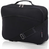 5 CITIES 40x30x10 New and Improved 2022 British Airways, Virgin Atlantic, EasyJet Holdall Cabin Luggage Under Seat Flight Bag, Black - Packed Direct UK