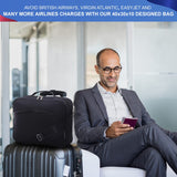 5 CITIES 40x30x10 New and Improved 2022 British Airways, Virgin Atlantic, EasyJet Holdall Cabin Luggage Under Seat Flight Bag, Black - Packed Direct UK