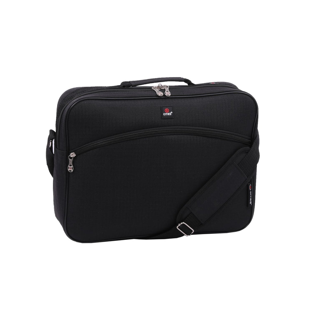 5 CITIES 40x30x10 New and Improved 2022 British Airways, Virgin Atlantic, EasyJet Holdall Cabin Luggage Under Seat Flight Bag, Black - Packed Direct UK