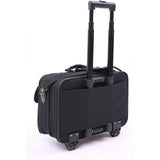 5 Cities (43x36x20cm) Laptop Roller Case Briefcase, 23 Liters Black Business Bag, For Laptops up to 17" - Packed Direct UK