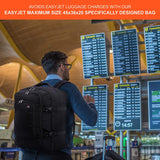 5 CITIES 45x36x20 New and Improved 2022 easyJet Maximum Size Holdall Cabin Luggage Under Seat Flight Bag, Black - Packed Direct UK