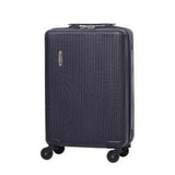 5 Cities (55x35x20cm) Lightweight ABS Hard Shell Carry On Cabin Hand Luggage Suitcase with 4 Wheels - Navy - Packed Direct UK
