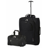 5 Cities (55x35x20cm) Lightweight Cabin Hand Luggage and (40x20x25cm) Holdall Flight Bag - Packed Direct UK