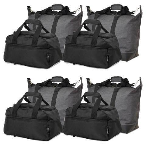 5 Cities (55x40x20cm) and Aerolite (35x20x20cm) Hand Luggage Shoulder Holdall Bags Bundle (x8 Set) - Packed Direct UK