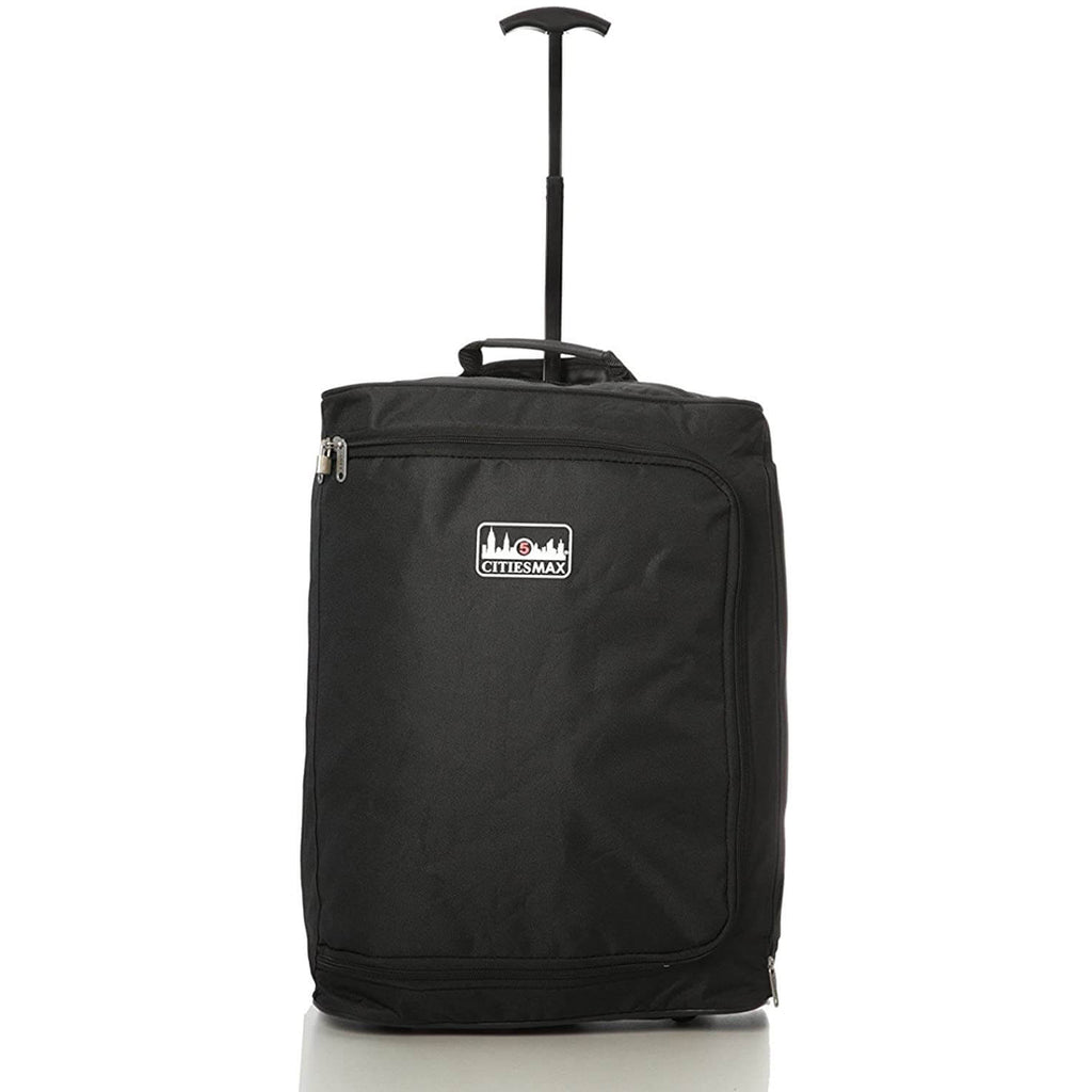 5 Cities (55x40x20cm) Lightweight Cabin Hand Luggage, Maximum Possible Allowance For Ryanair - Packed Direct UK