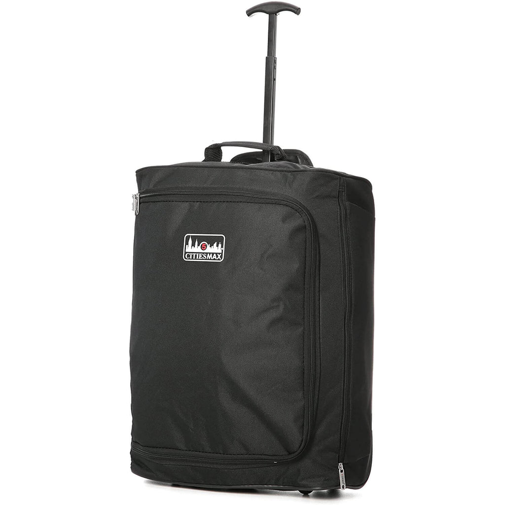 5 Cities (55x40x20cm) Lightweight Cabin Hand Luggage, Maximum Possible Allowance For Ryanair - Packed Direct UK