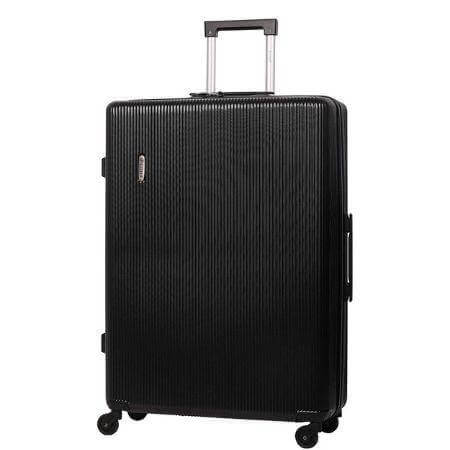 5 Cities (81x55x29.5cm) Large 29” Lightweight ABS Hard Shell Hold Check in Luggage Suitcase with 4 Wheels (Black) - Packed Direct UK