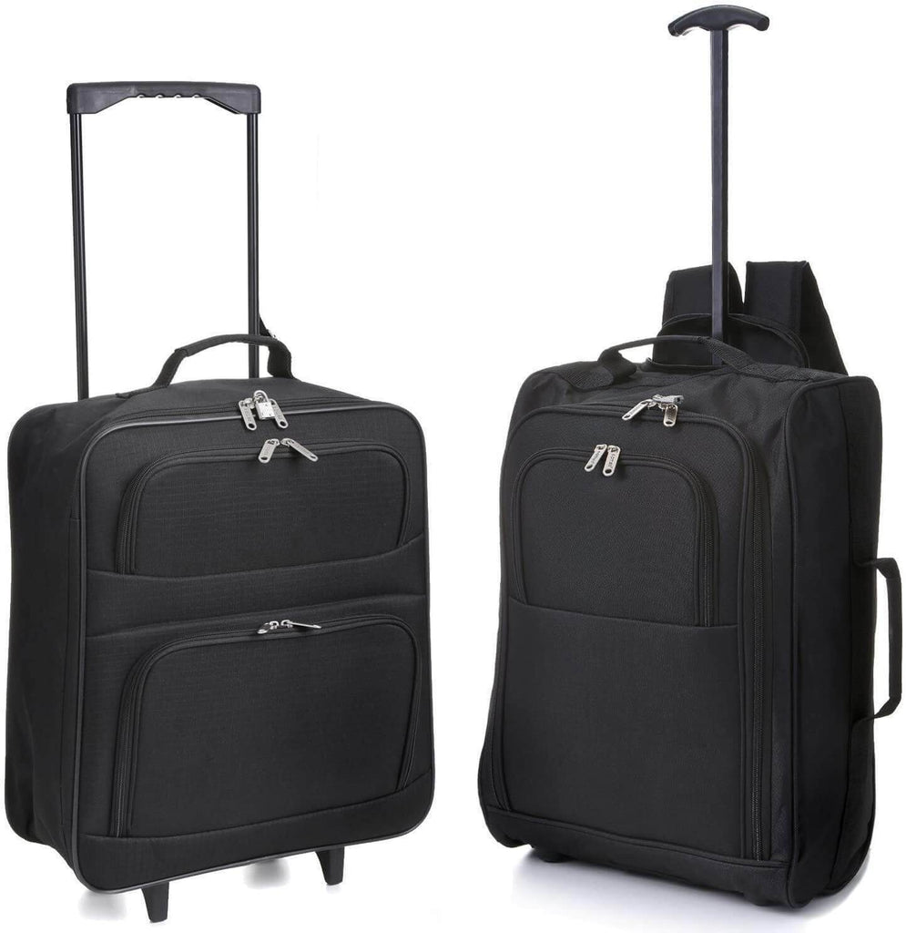 5 Cities Extra Value Hand Luggage Cabin Bundle Sets, Trolley Bag and Travel Trolley Backpack 2 & 3 Piece Sets for Easyjet & Ryanair! - Packed Direct UK